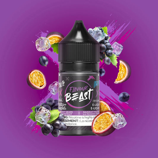Flavour beast e-liquid Groovy grape Passionfruit iced  10mg/30ml *