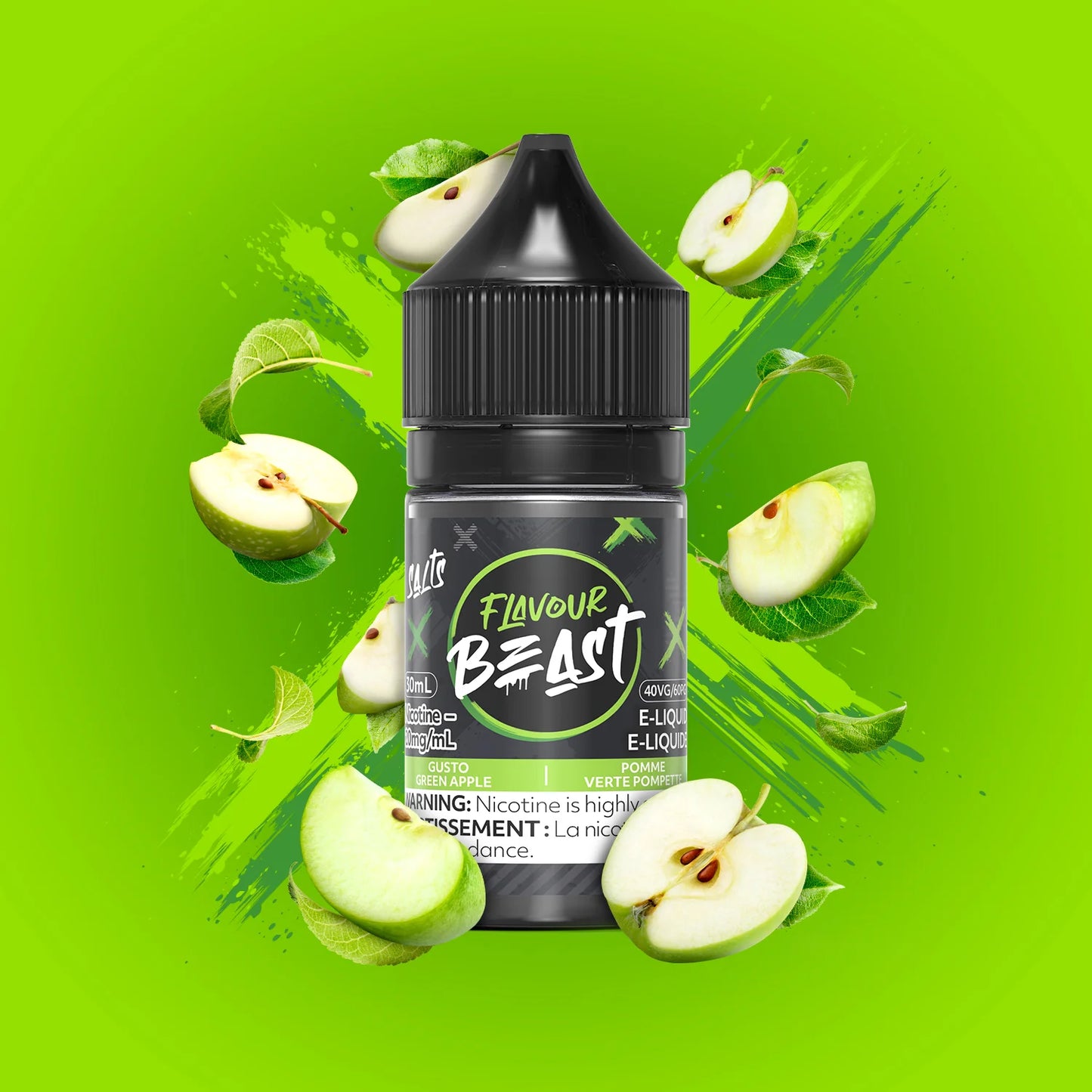 Flavour beast e-liquid Gusto green apple 10mg/30ml *
