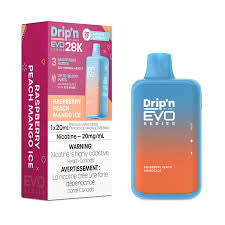 Drip’n 28k  Raspberry peach mango ice (Provincial Tax)