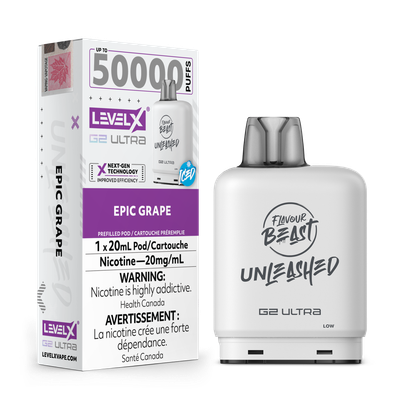 Flavour Beast Level X G2 Ultra Unleashed 50k Epic Grape (Provincial Tax)