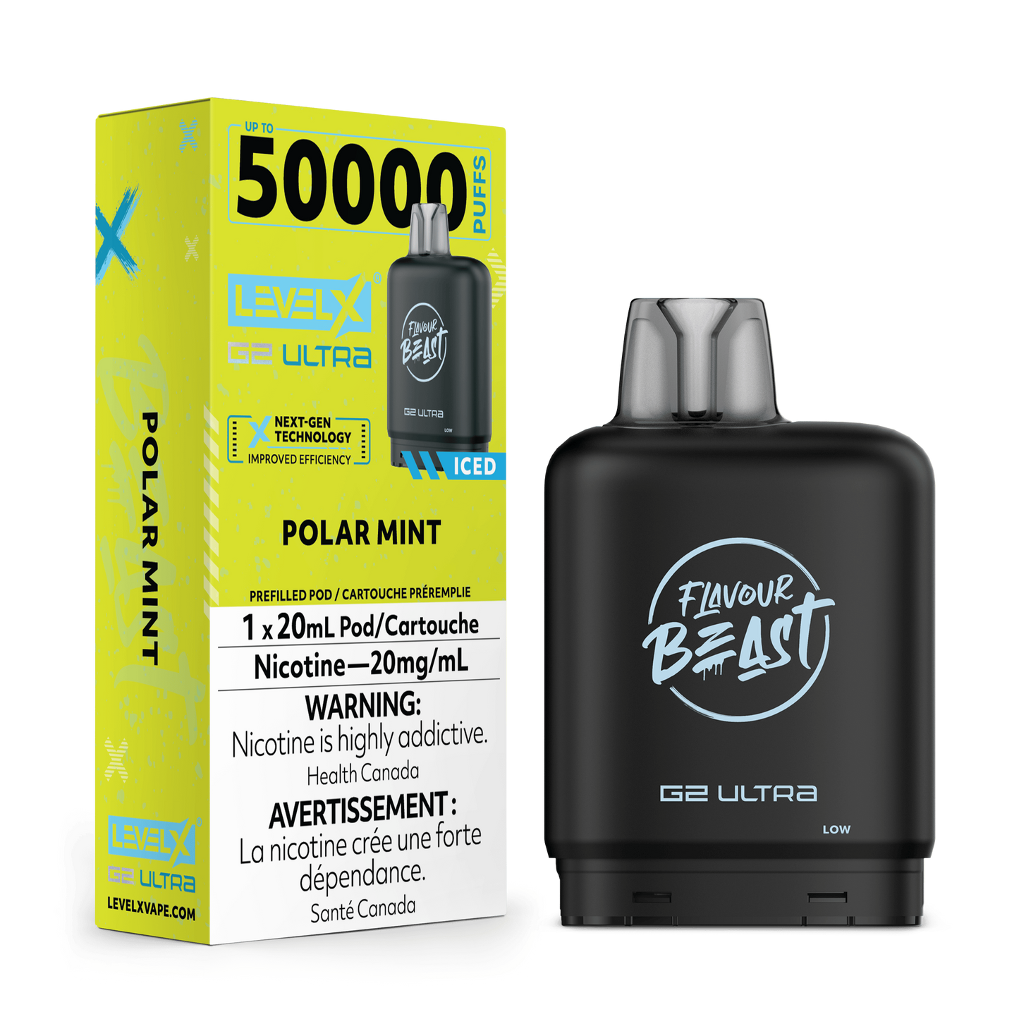Flavour Beast Level X G2 Ultra 50k Polar Mint*