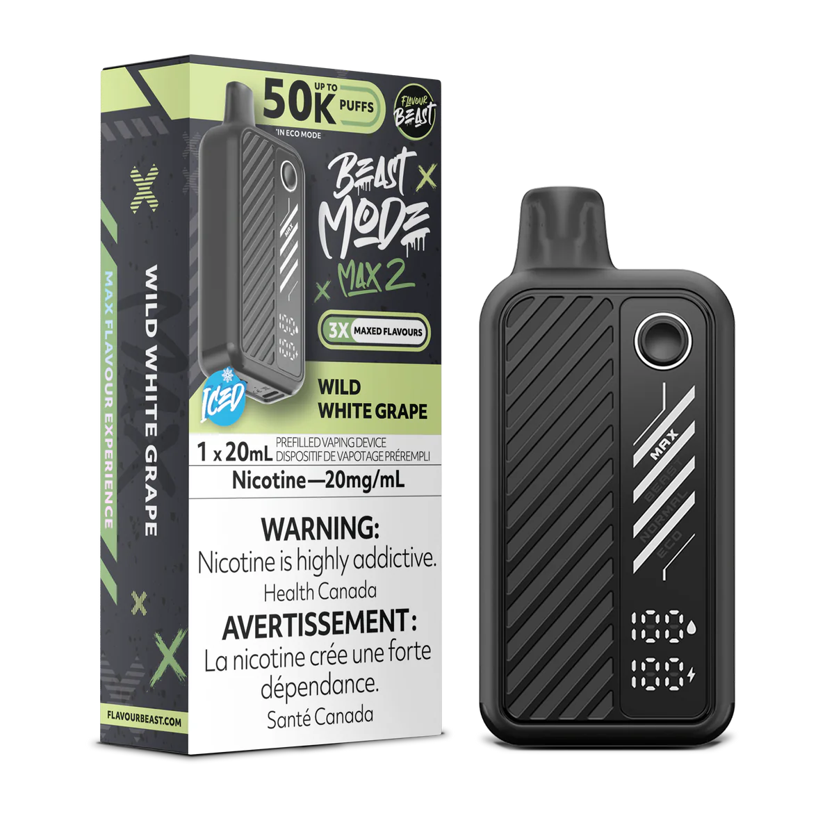 Flavour Beast Beast Mode Max 2 50k wild white grape*