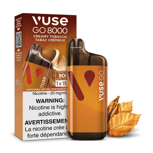 Vuse Go 8000 Creamy Tobacco (Provincial Tax)