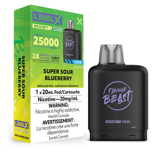 Flavour Beast Level x Boost G2 25k Super Sour Blueberry*