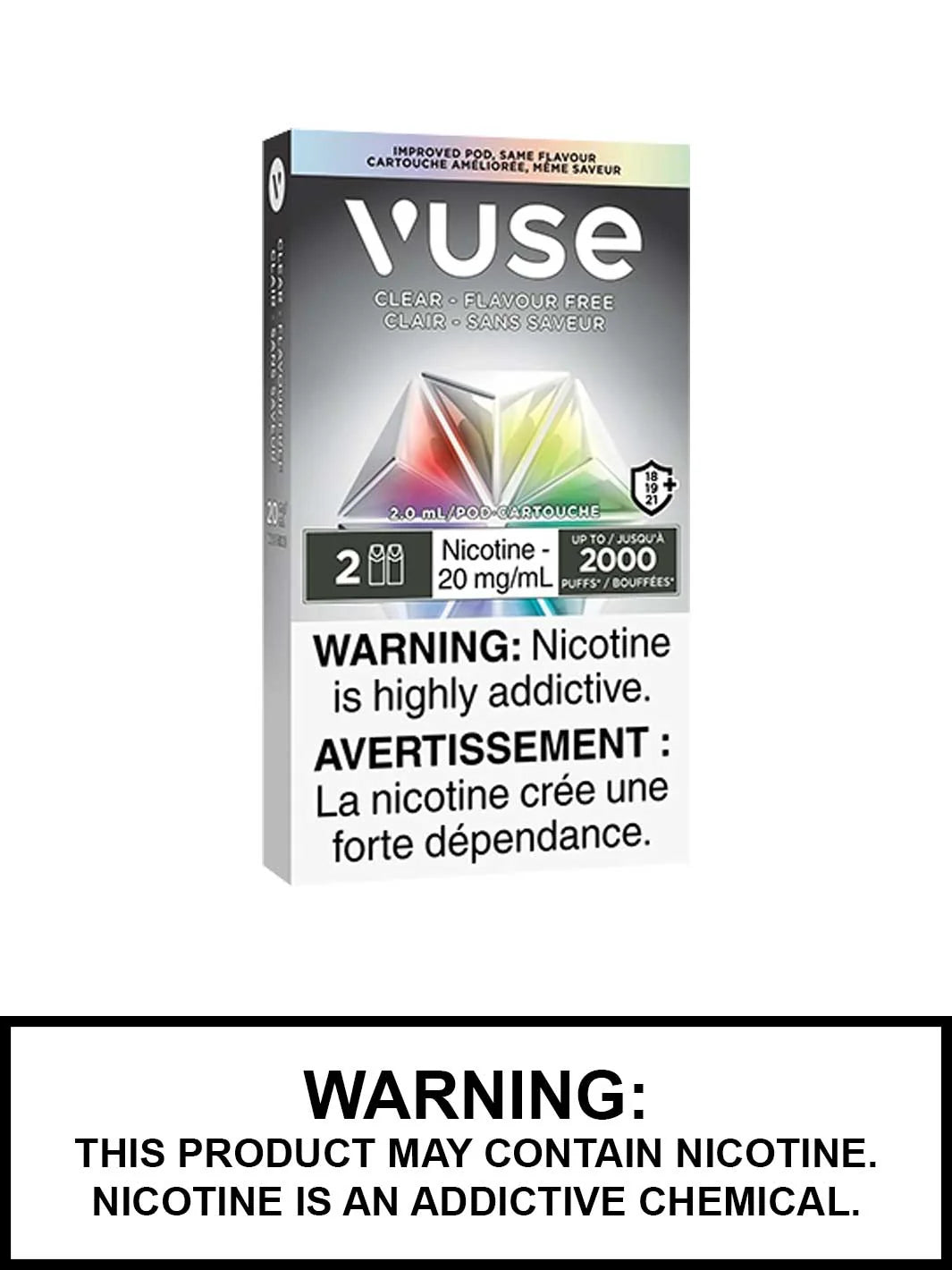 Vuse ePod 10mg Clear Flavour Free x2 (Provincial Tax)