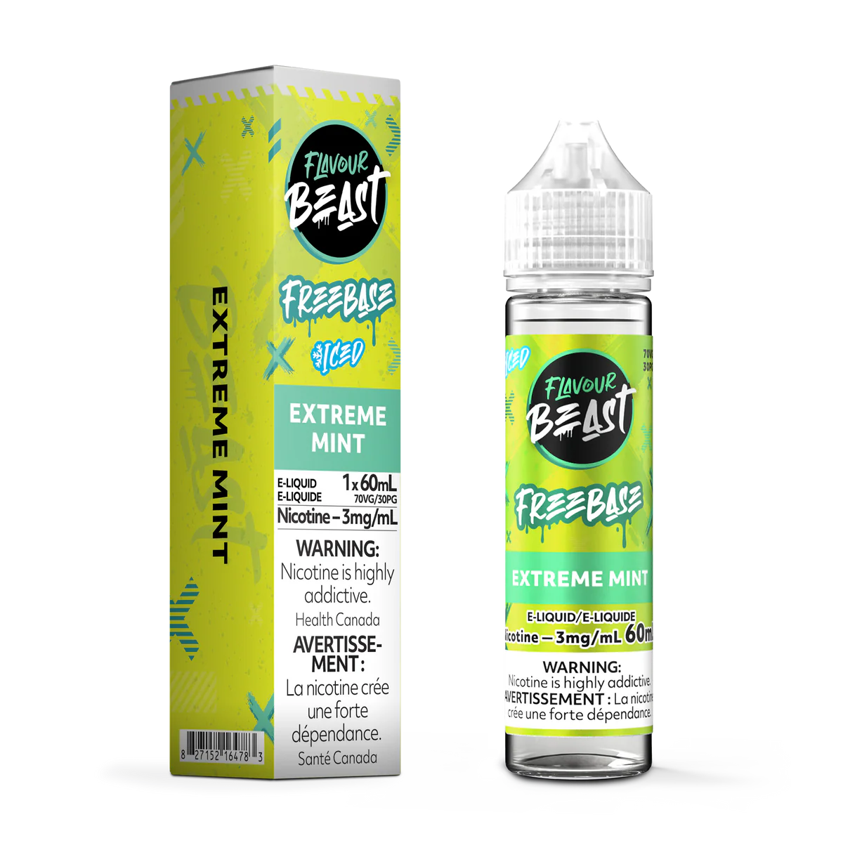 flavour beast e-liquid 3mg/60ml extreme mint Iced*