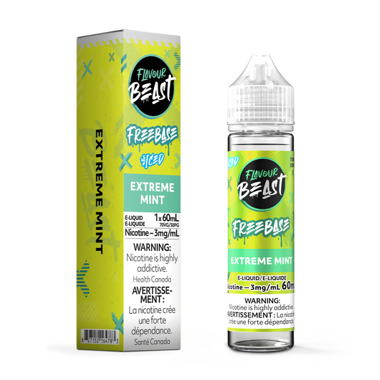 flavour beast e-liquid 3mg/60ml extreme mint Iced*