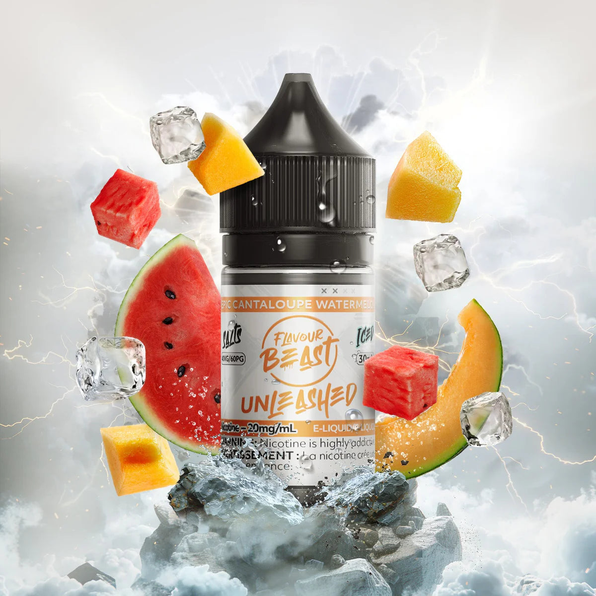 Flavour beast e-liquid Unleashed epic Cantaloupe watermelon 20mg/30ml *
