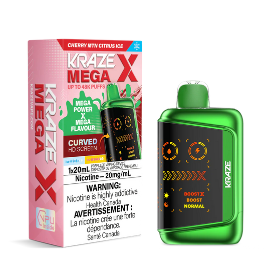 Kraze mega x 48k Cherry mtn citrus ice