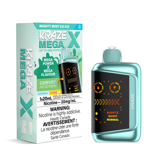 Kraze mega x 48k mighty mint cg ice
