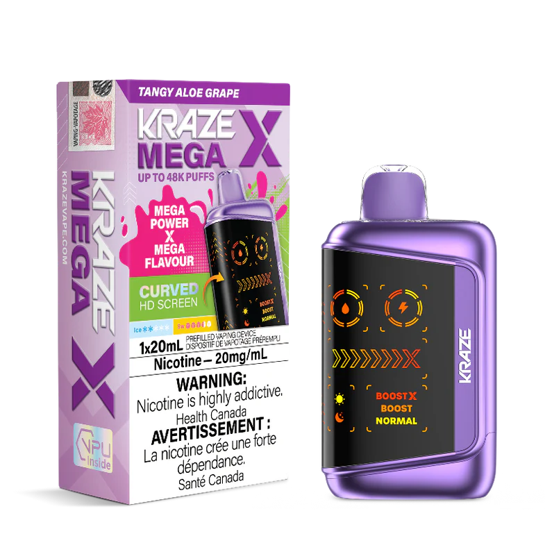 Kraze mega x 48k tangy aloe grape