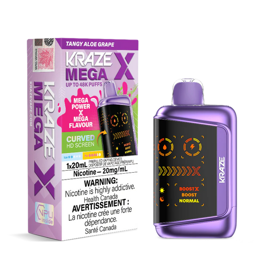 Kraze mega x 48k tangy aloe grape