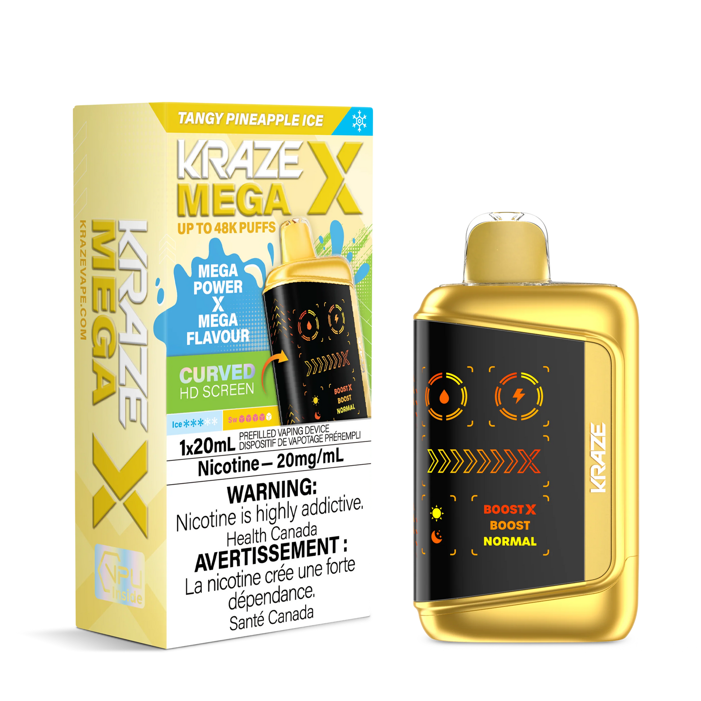 Kraze mega x 48k tangy pineapple ice