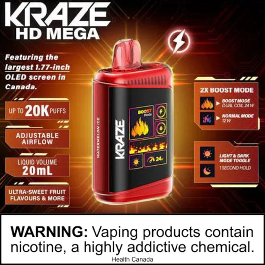 Kraze mega x 48k tangy strawberry watermelon ice