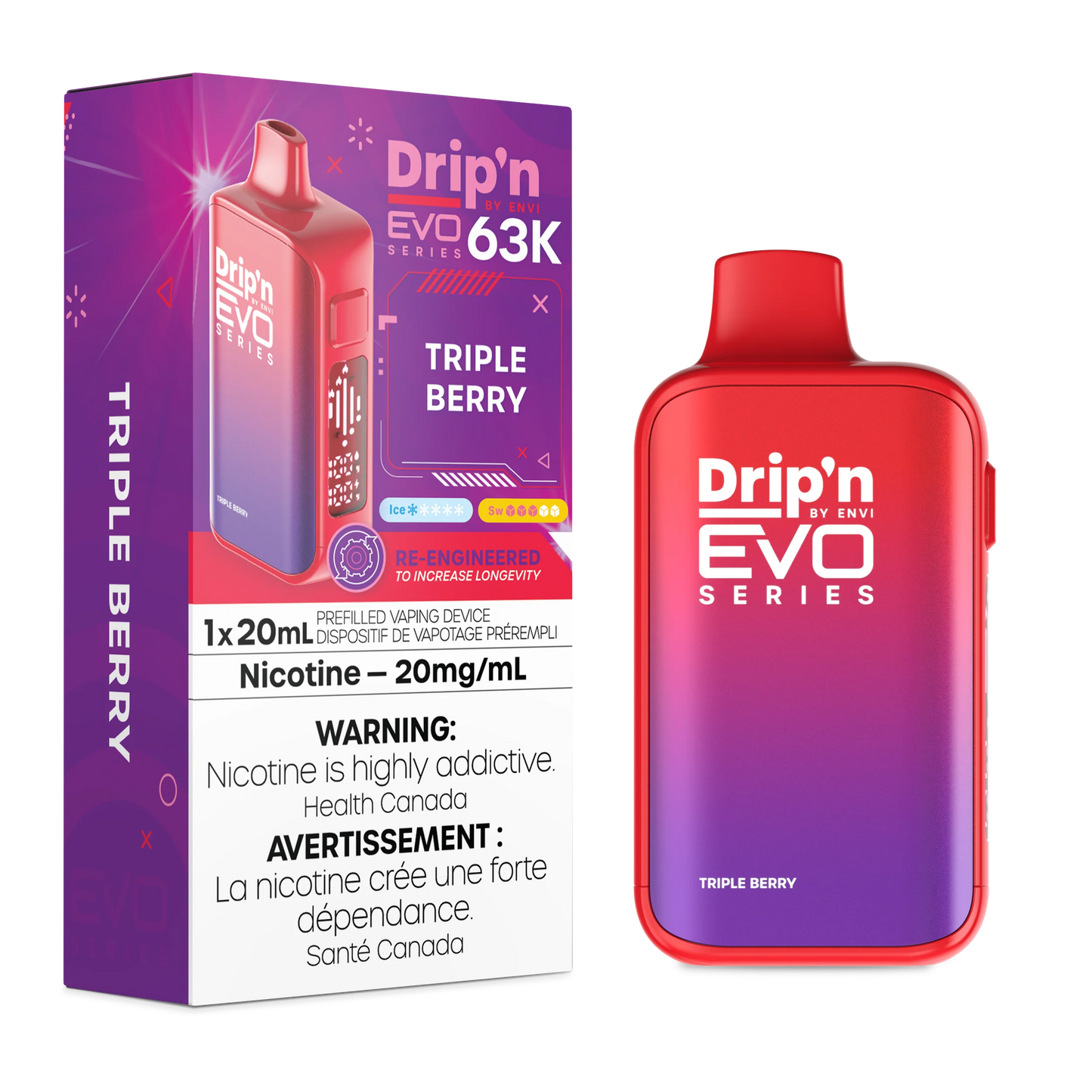 Drip’n 63k triple Berry (provincial tax)
