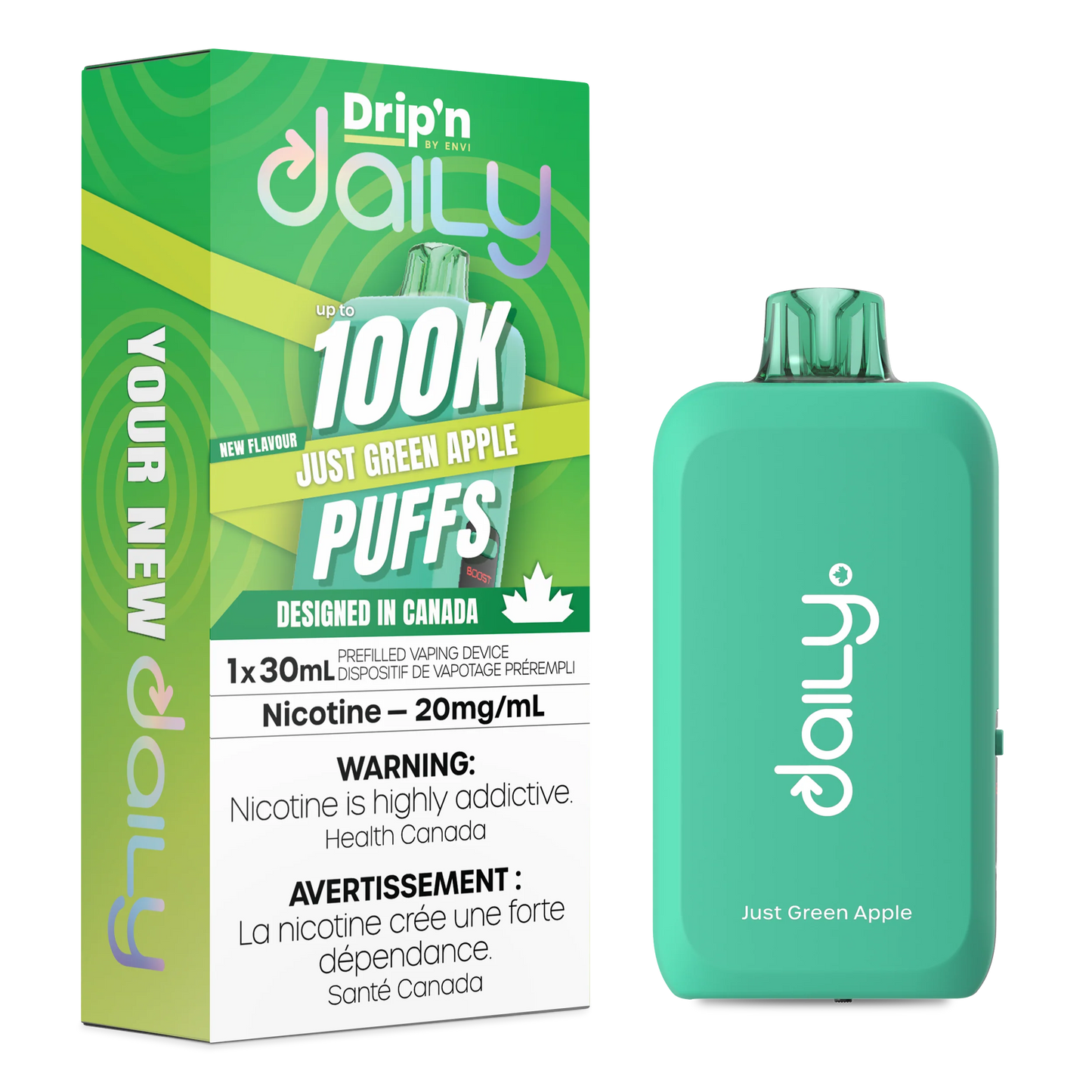 Drip’n daily 100K Just Green Apple*