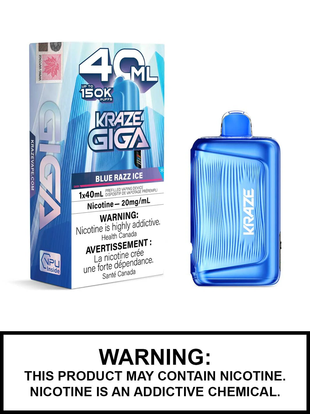 Kraze Giga 150K Blue Razz Ice*