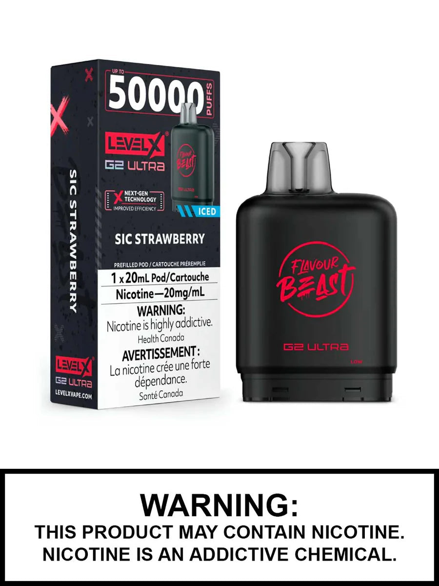 Flavour Beast Level X G2 Ultra 50k Sic Strawberry(Provincial tax)