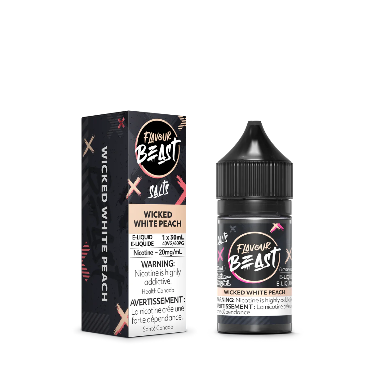 Flavour beast e-liquid Wicked White Peach 20mg/30ml (Provincial Tax)