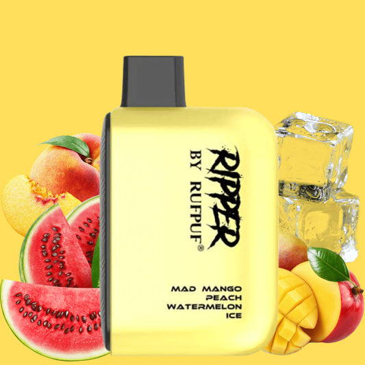 Ripper by RufPuf 6000  Mad Mango Peach Watermelon Ice 20mg