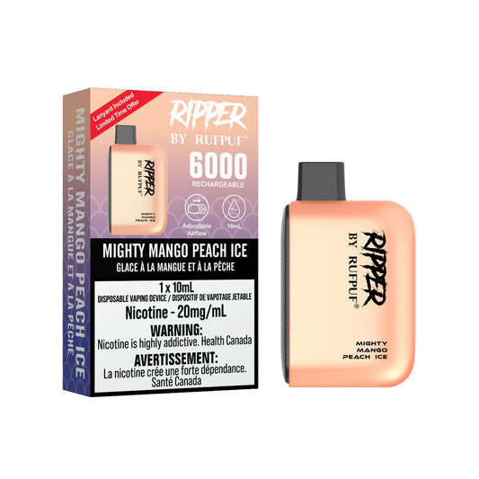 Ripper by RufPuf 6000 Mighty Mango Peach Ice 20mg