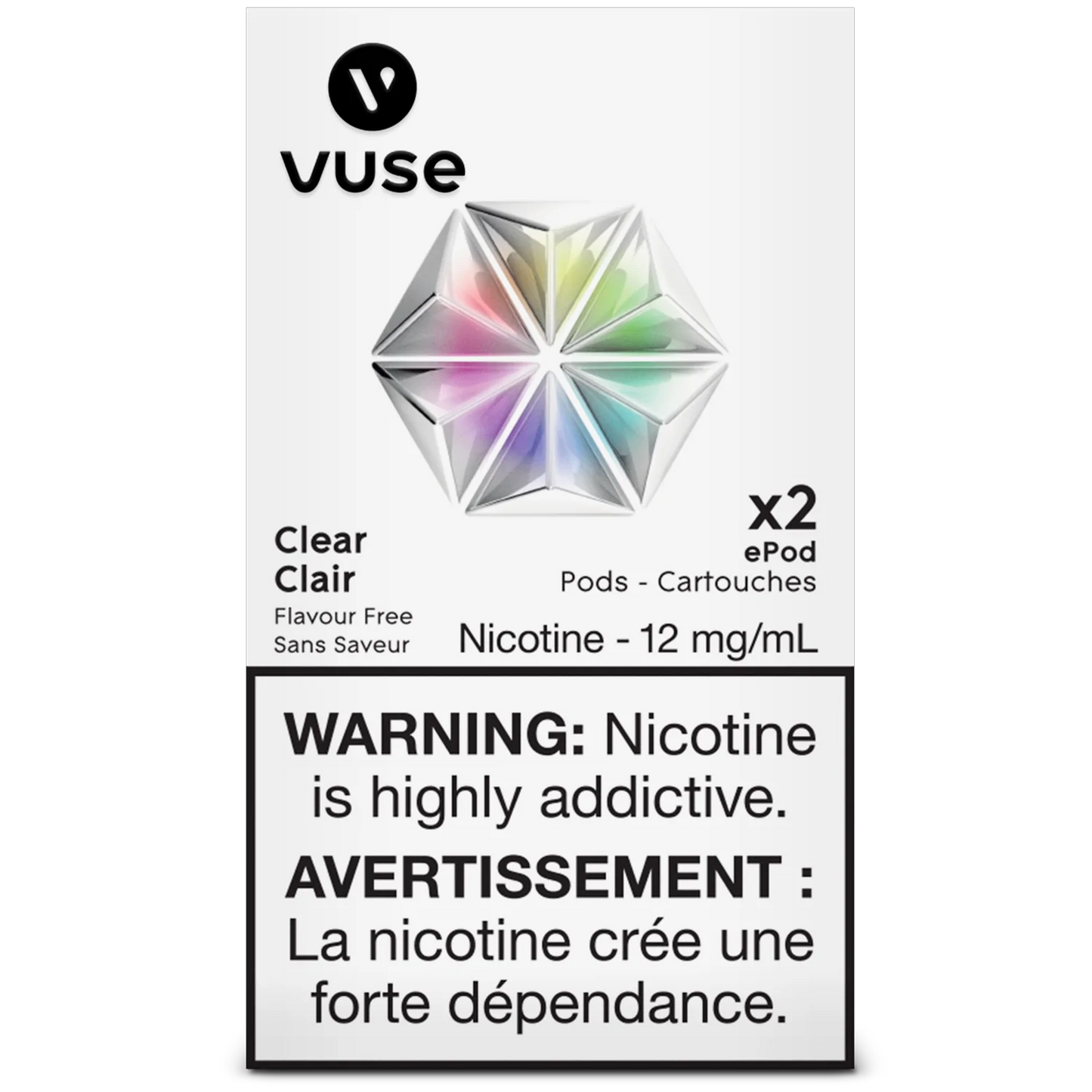 Vuse ePod Clear (flavourless) Pods