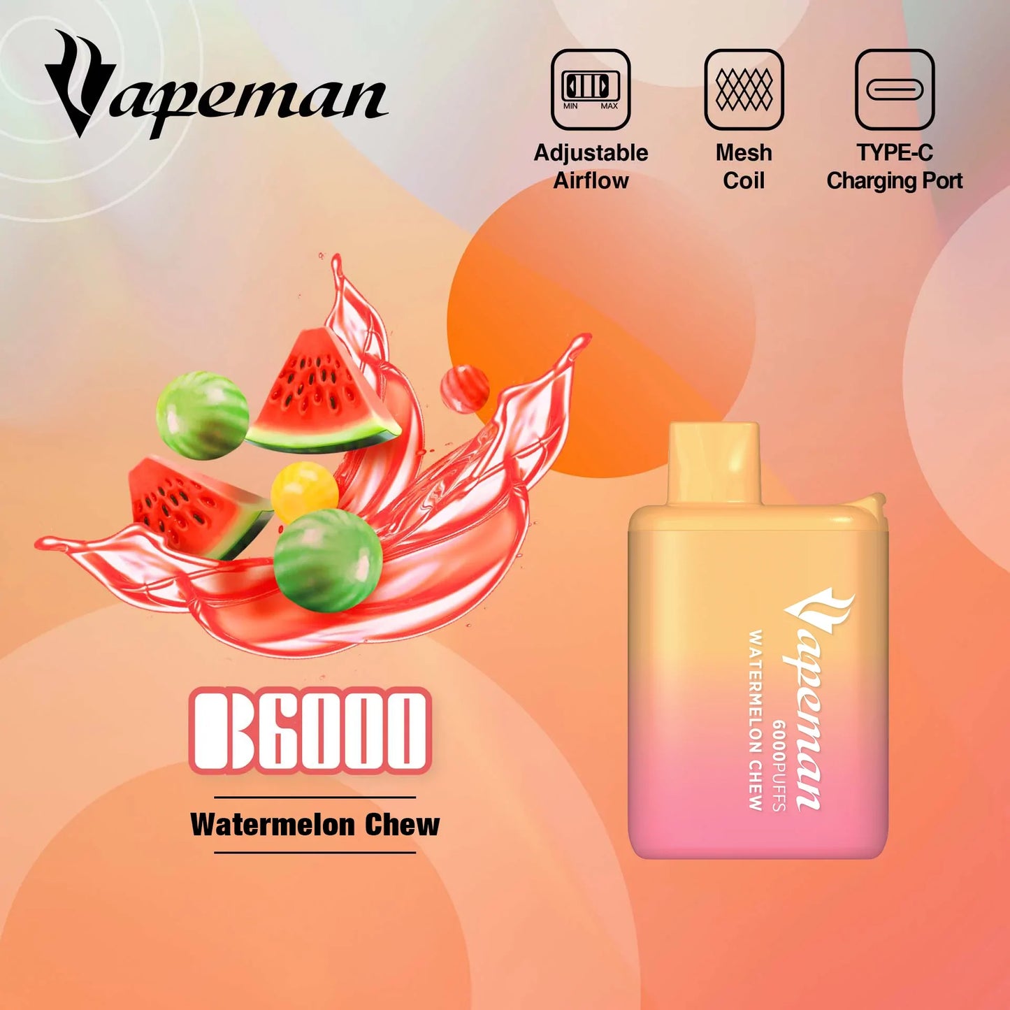 Vapeman 6000 watermelon chew